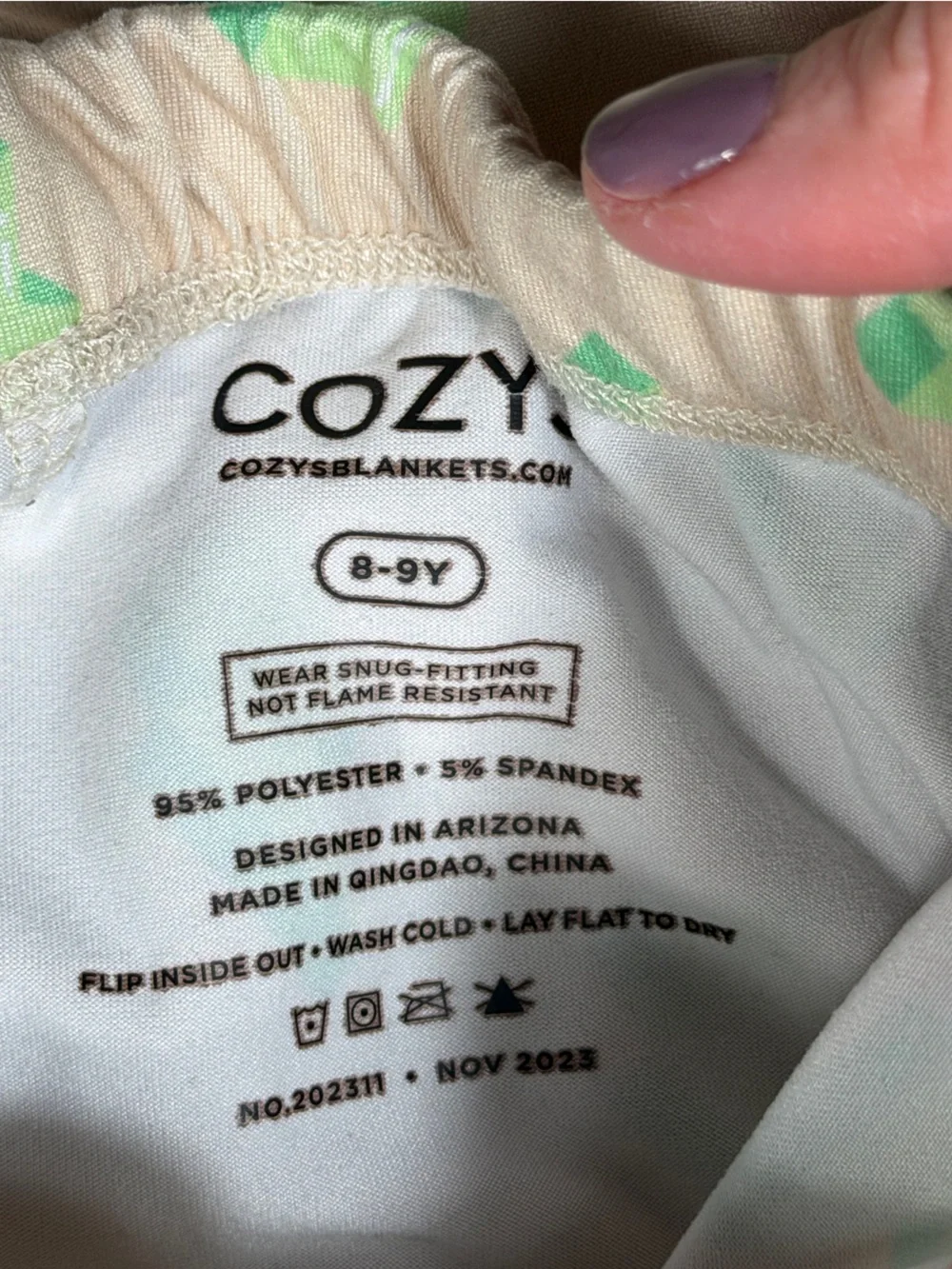 COZYS Kids Lightning Bolt Bamboo Pajama Set- 8/9 Year